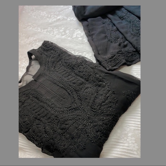 Alfah Finery Other - Alfah finery’s black chikankari suit | Fabric - Georgette